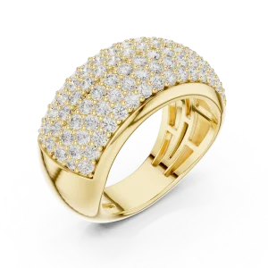 Infinite Pavé Round Brilliant Wide Band