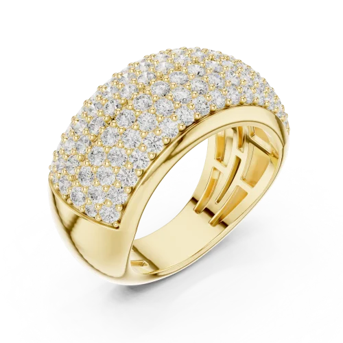 Infinite Pavé Round Brilliant Wide Band