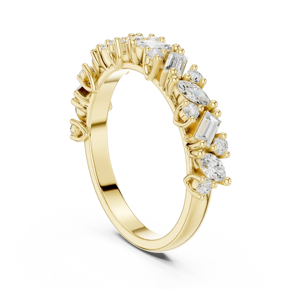 Luminary Marquise and Baguette Linear Cluster Band - Image 3