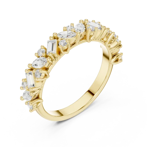 Luminary Marquise and Baguette Linear Cluster Band