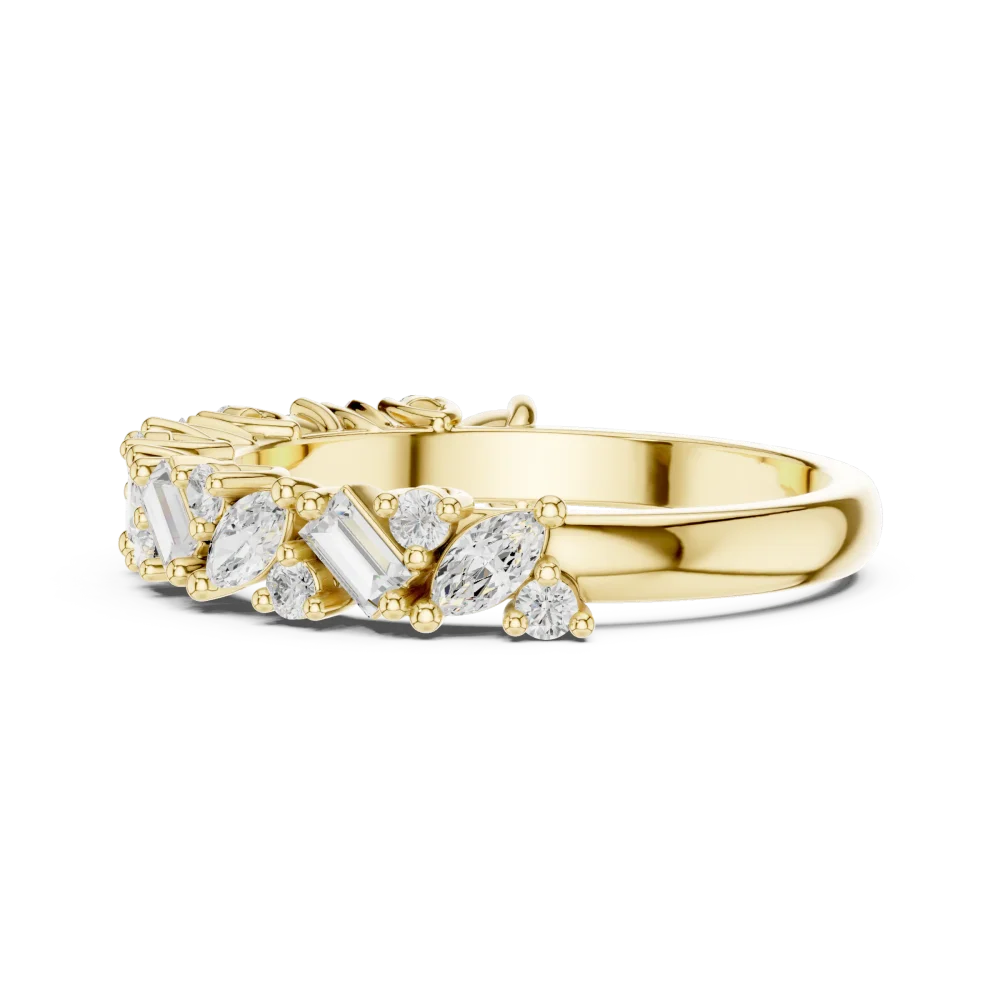 Luminary Marquise and Baguette Linear Cluster Band - Image 4