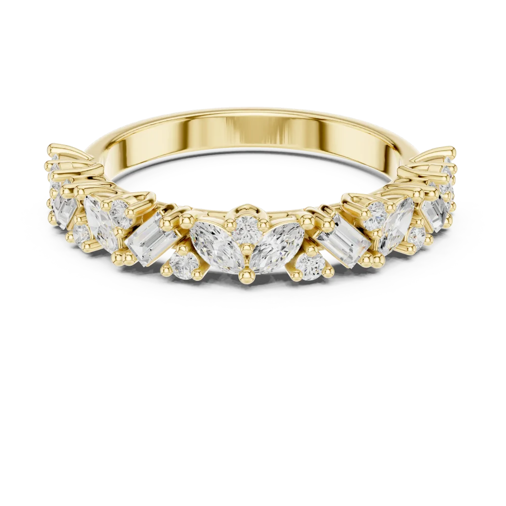 Luminary Marquise and Baguette Linear Cluster Band - Image 2