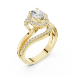 Ethereal Oval Cut Split-Shank Solitaire Engagement Ring