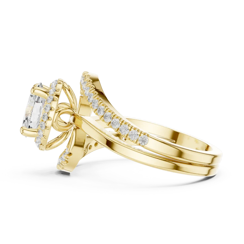 Ethereal Oval Cut Split-Shank Solitaire Engagement Ring - Image 4