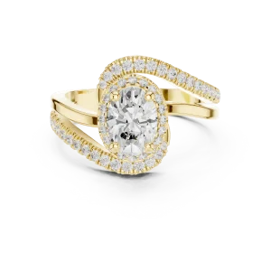 Ethereal Oval Cut Split-Shank Solitaire Engagement Ring - Image 2
