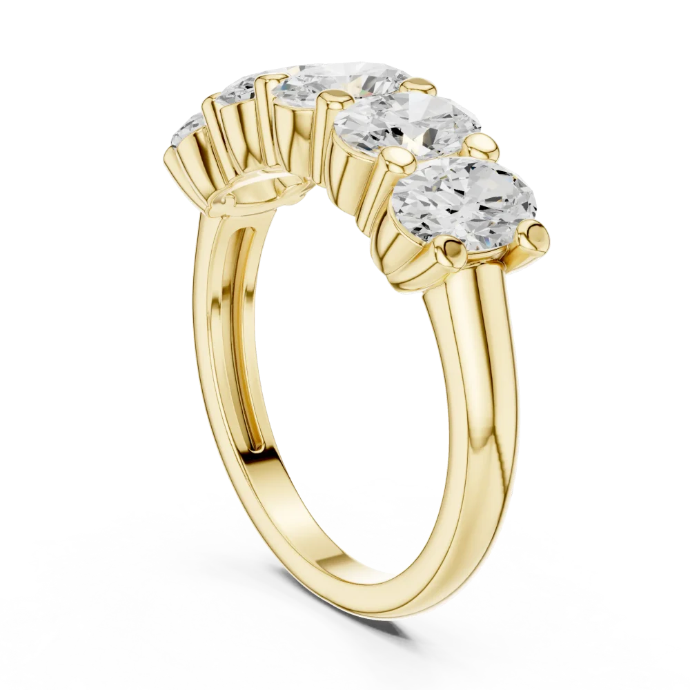 Ethereal Linear Oval Cut Brilliant Cluster Ring - Image 3