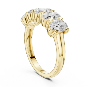 Ethereal Linear Oval Cut Brilliant Cluster Ring - Image 3