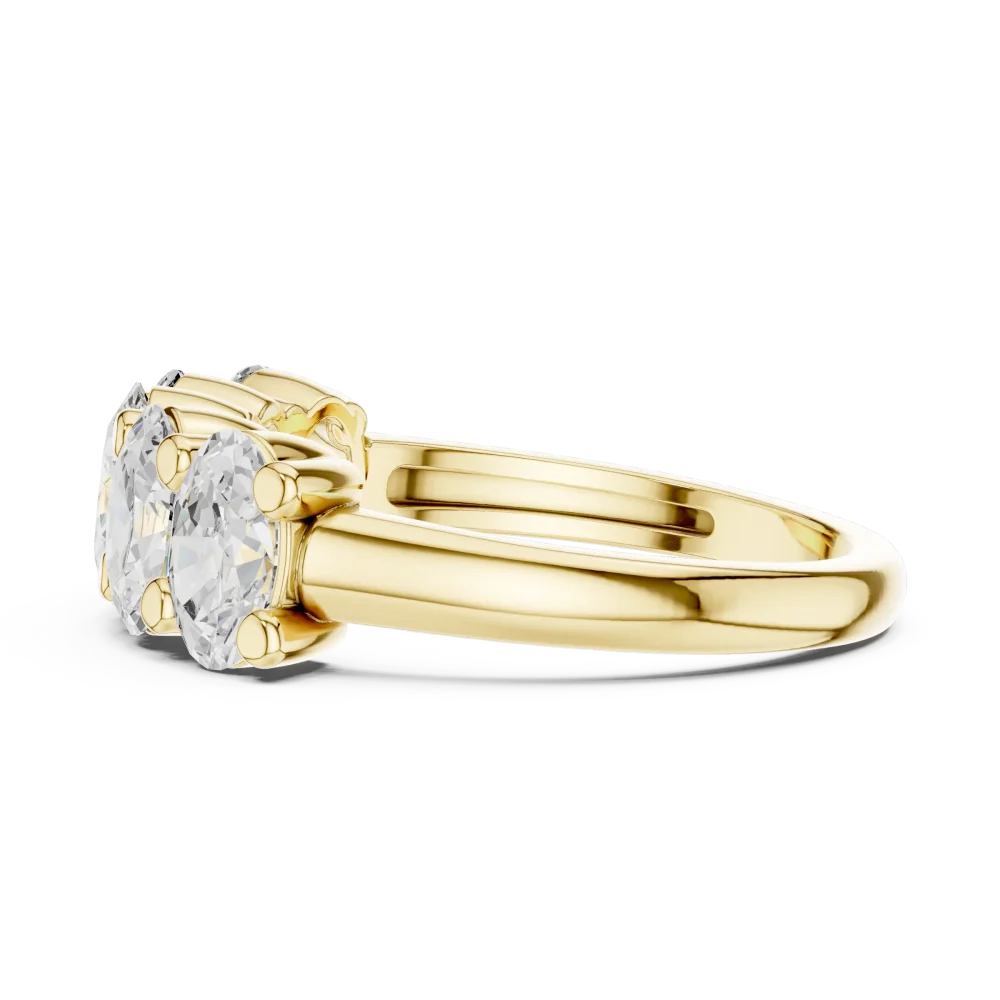 Ethereal Linear Oval Cut Brilliant Cluster Ring - Image 4