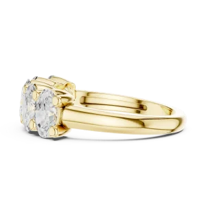 Ethereal Linear Oval Cut Brilliant Cluster Ring - Image 4