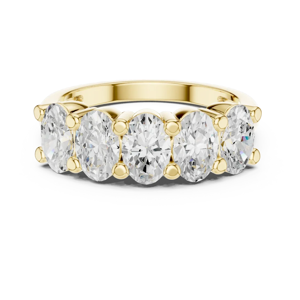 Ethereal Linear Oval Cut Brilliant Cluster Ring - Image 2