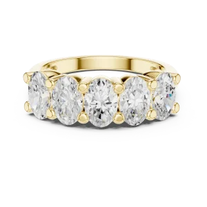 Ethereal Linear Oval Cut Brilliant Cluster Ring - Image 2