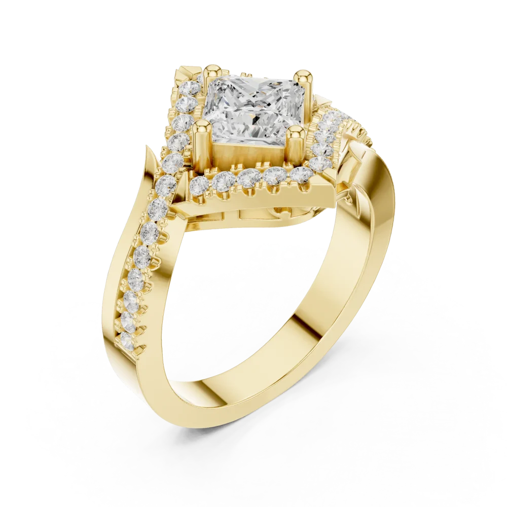 Discover the Luminary Solitaire Ring, featuring a radiant princess-cut DIAMEUR lab-grown diamond. A modern classic designed for ultimate elegance. Shop now.