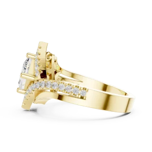 Luminary Princess Cut Architectural Halo Solitaire Ring - Image 4