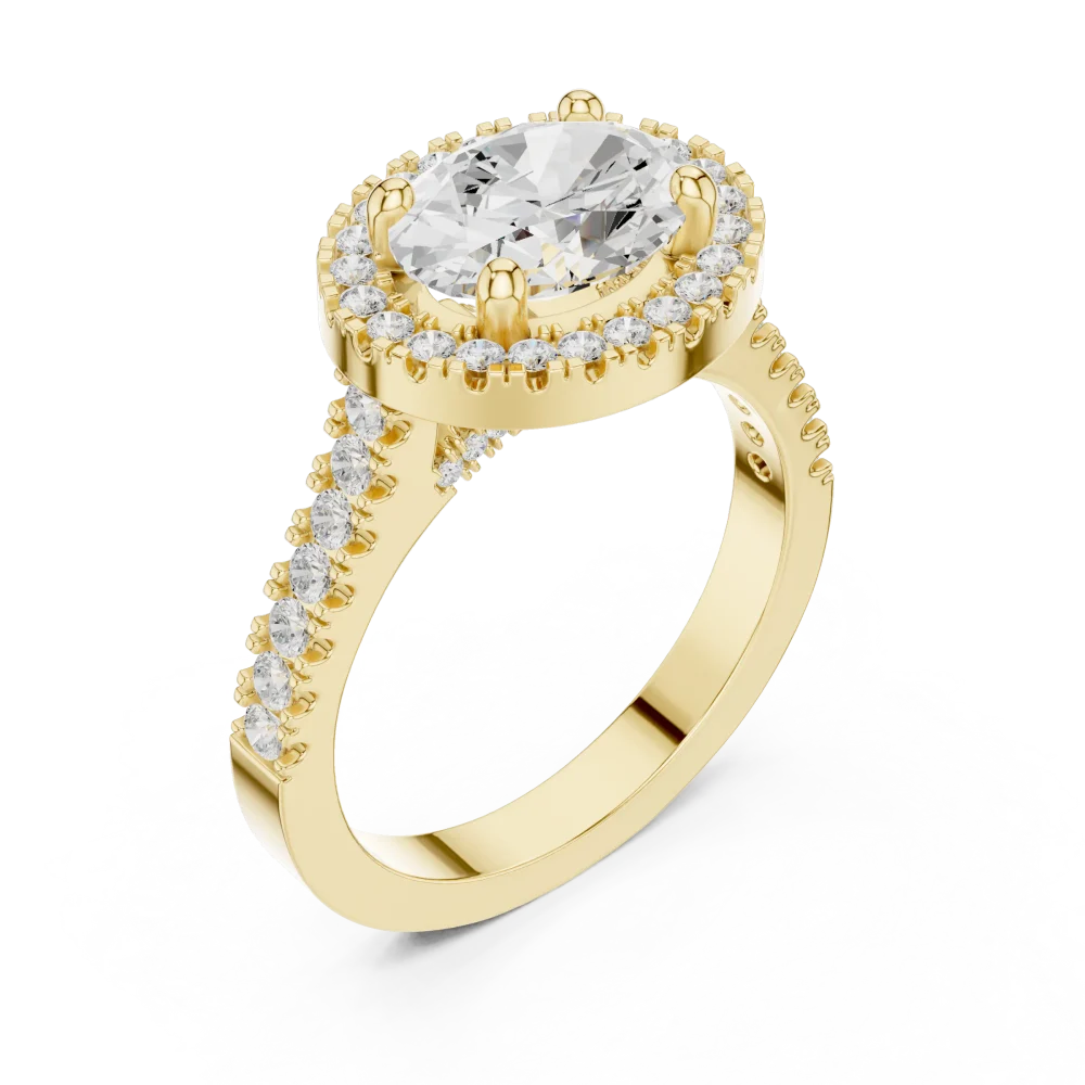 Experience the timeless elegance of this oval Solitaire ring. Featuring a brilliant DIAMEUR lab-grown diamond, it is a masterclass in modern luxury. Shop now.