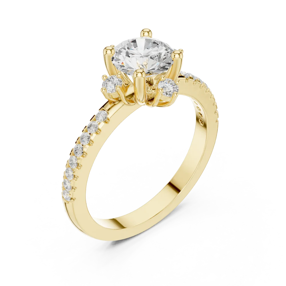 Discover the radiant beauty of this round brilliant Solitaire ring. Featuring pristine DIAMEUR lab-grown diamonds, this piece is a modern classic. Shop now.