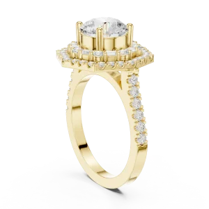 Luminary Hexagon Halo Solitaire Ring - Image 3