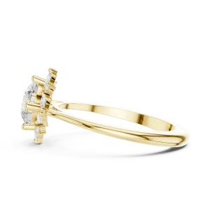 Luminary Round Solitaire Ring with Marquise Accent Halo - Image 4