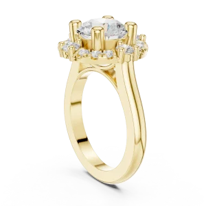Luminary Round Brilliant Halo Solitaire Ring - Image 3