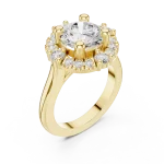 Luminary Round Brilliant Halo Solitaire Ring