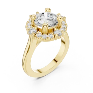 Luminary Round Brilliant Halo Solitaire Ring