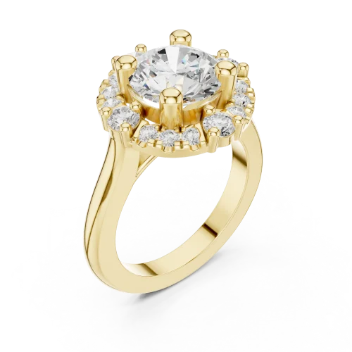 Luminary Round Brilliant Halo Solitaire Ring
