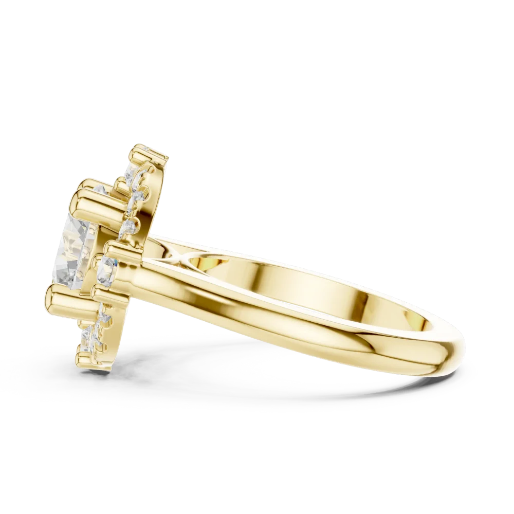 Luminary Round Brilliant Halo Solitaire Ring - Image 4