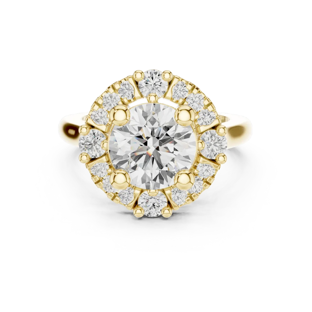 Luminary Round Brilliant Halo Solitaire Ring - Image 2