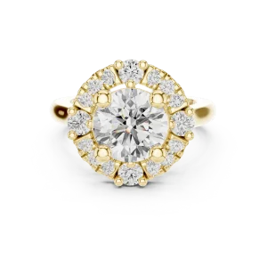 Luminary Round Brilliant Halo Solitaire Ring - Image 2