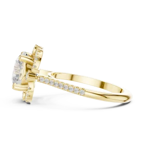 Ethereal Round Brilliant Solitaire Halo Engagement Ring - Image 4