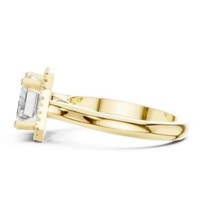 Luminary Emerald Cut Halo Solitaire Ring - Image 4