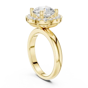 Luminary Round Brilliant Halo Solitaire Ring - Image 3