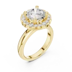 Luminary Round Brilliant Halo Solitaire Ring