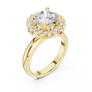 Luminary Round Brilliant Halo Solitaire Ring