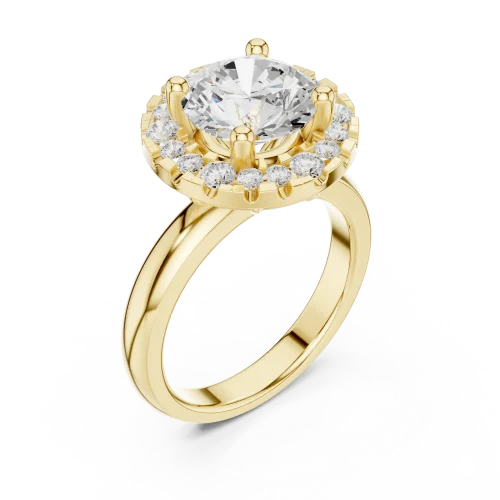 Luminary Round Brilliant Halo Solitaire Ring