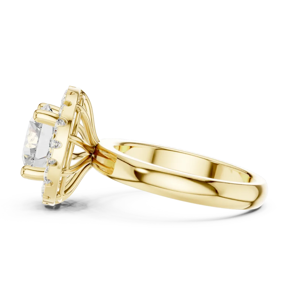 Luminary Round Brilliant Halo Solitaire Ring - Image 4