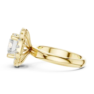 Luminary Round Brilliant Halo Solitaire Ring - Image 4