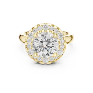 Luminary Round Brilliant Halo Solitaire Ring - Image 2