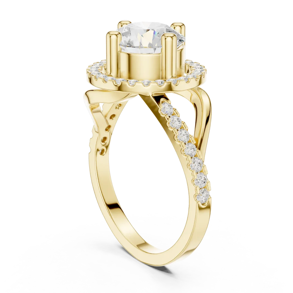 Luminary Round Brilliant Halo Solitaire Ring - Image 3