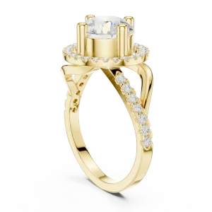 Luminary Round Brilliant Halo Solitaire Ring - Image 3