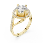 Luminary Round Brilliant Halo Solitaire Ring