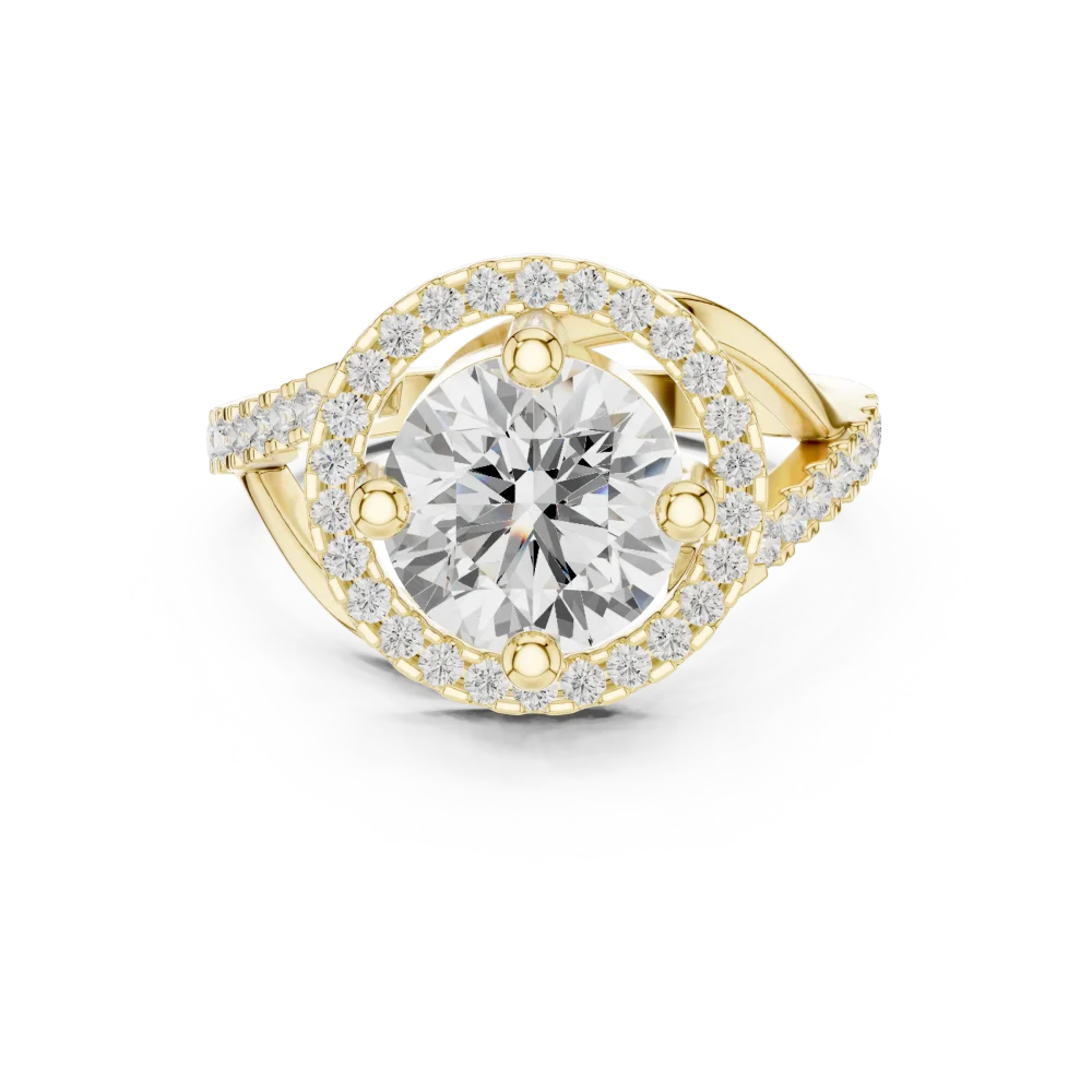Luminary Round Brilliant Halo Solitaire Ring - Image 2
