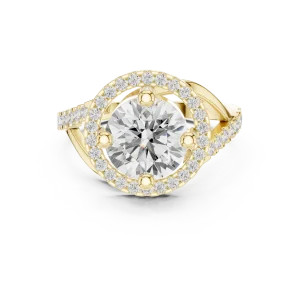 Luminary Round Brilliant Halo Solitaire Ring - Image 2