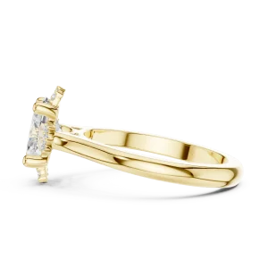 Ethereal Oval Cut Solitaire Halo Engagement Ring - Image 4
