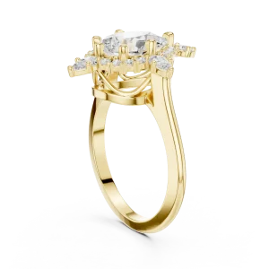 Ethereal Pear Cut Solitaire Ring with Scintillating Halo - Image 3