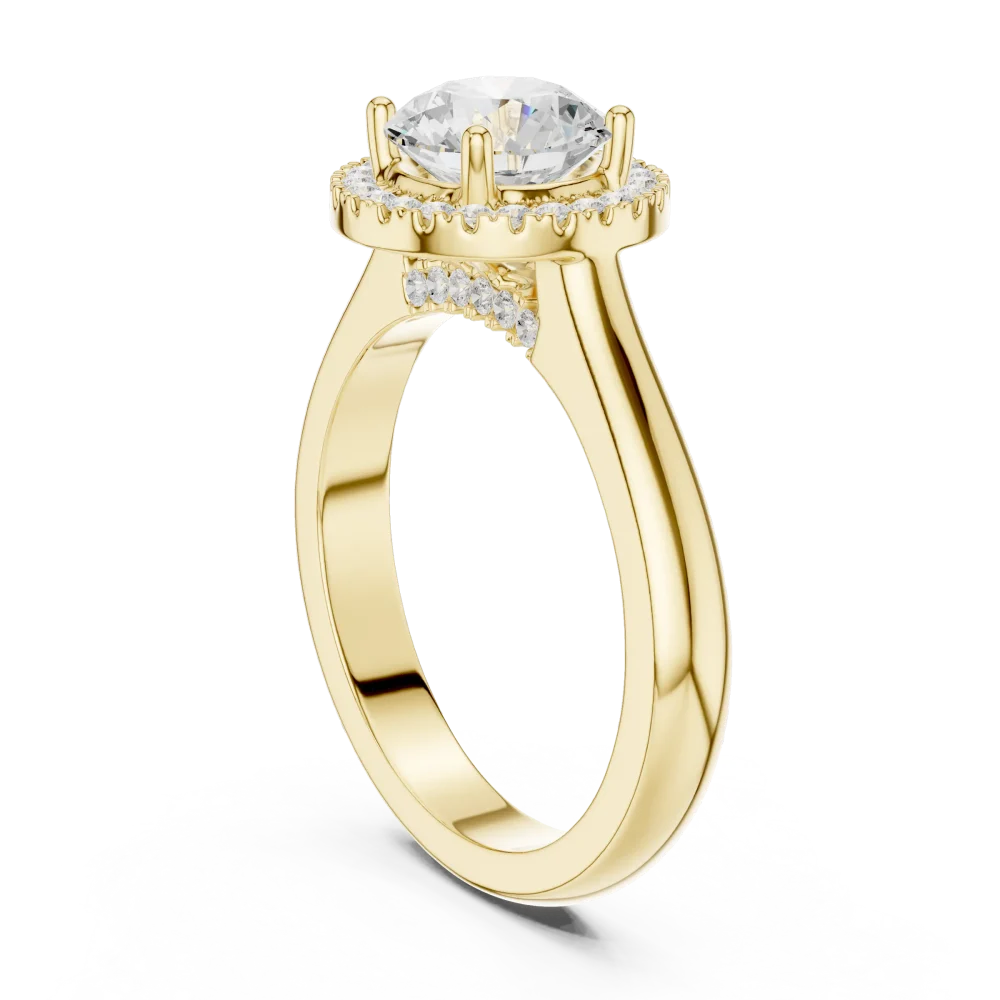 Luminary Round Brilliant Halo Solitaire Ring - Image 3