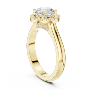 Luminary Round Brilliant Halo Solitaire Ring - Image 3