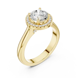 Luminary Round Brilliant Halo Solitaire Ring