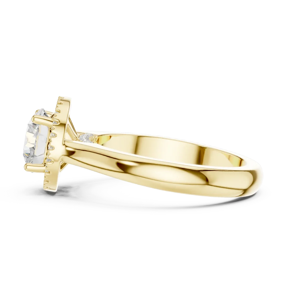 Luminary Round Brilliant Halo Solitaire Ring - Image 4