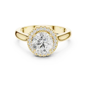 Luminary Round Brilliant Halo Solitaire Ring - Image 2