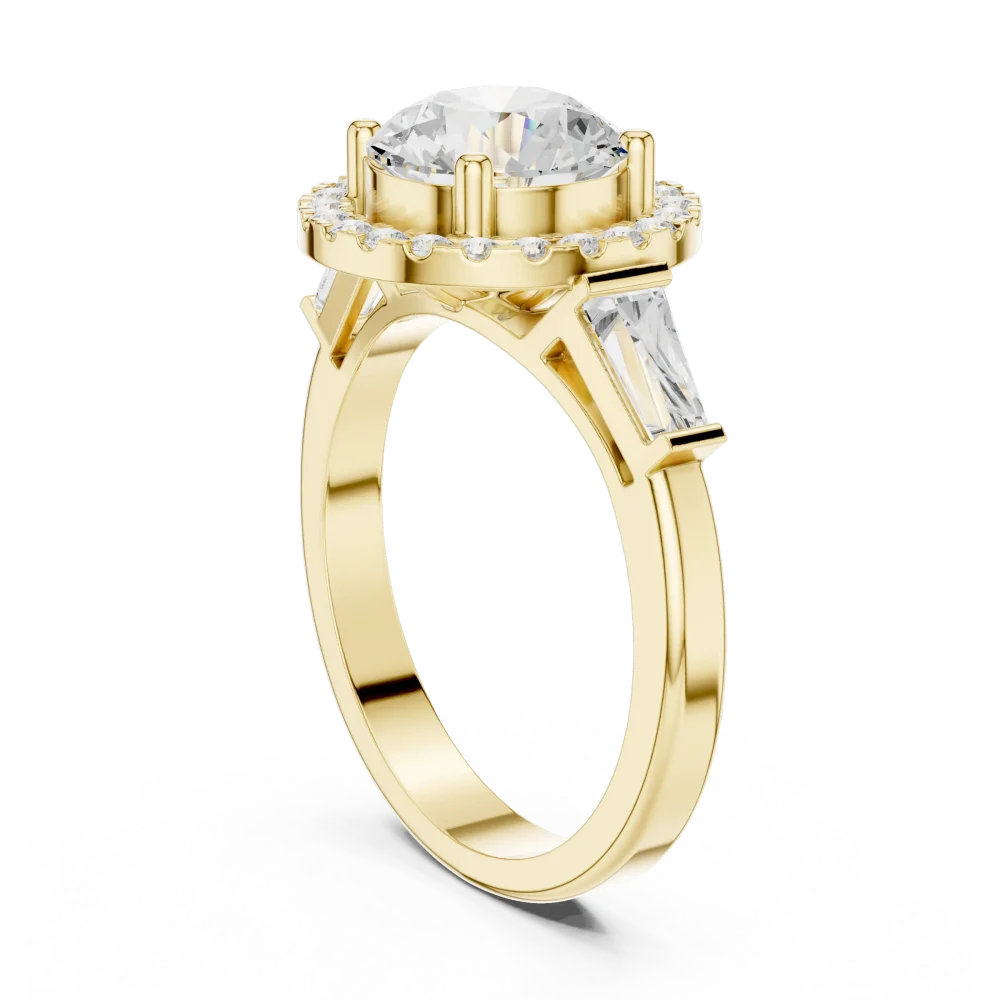 Luminary Round Brilliant Halo Solitaire Ring - Image 3